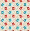 Seamless Pattern of Package Boxes and Cigarettes