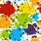 Seamless pattern with paint blobs