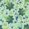 Seamless pattern of paisley floral ornament