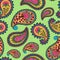 Seamless pattern paisley Indian