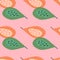 Seamless pattern with papayas. Papaya ornament background. Fruits backdrop
