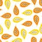 Seamless pattern with papayas. Papaya ornament background. Fruits backdrop