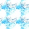 Seamless pattern of a paper airplane in sky.Seamless pattern of a paper boat floating in the water stream.