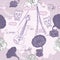 Seamless pattern with Paris and music