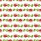 Seamless pattern with part of red pomegranate and leaves