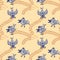 Seamless pattern, pattern, childrens illustration - birds and spikes.