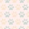 Seamless pattern with patterned paws.