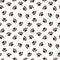 Seamless pattern with paw footprints