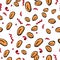 Seamless pattern with peanut. Peanuts seamless pattern, vector pattern.