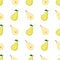 Seamless pattern with pears, vector illustration