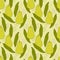 Seamless pattern with pears vector illustration. Summer design repeated textile with citrus fruits.