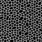 Seamless pattern with pebbles. Abstract background with cells. Simple liquid figures. Black and white texture.