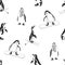 Seamless pattern - penguins.