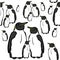 Seamless pattern of penguins illustration