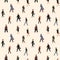 Seamless pattern with people going to work.