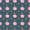 Seamless pattern. Piggy bank. Cartoon pig with a coin Vector illustration