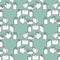 Seamless pattern of piggy bank, purse and shopping bags