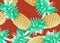 Seamless pattern with pineapple