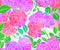 Seamless pattern with pink bush roses