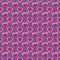 Seamless pattern of pink heart figures on a purple background for fabrics, wallpapers, tablecloths, prints and designs.