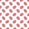 Seamless pattern with pink meat sausage