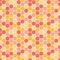 Seamless pattern with pink and orange honeycomb