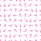 Seamless pattern from pink question marks on a white background