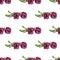 Seamless pattern pink rose flower with green leaves on white background isolated close up, burgundy roses repeating ornament