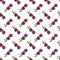 Seamless pattern pink rose flower with green leaves on white background isolated close up, burgundy roses repeating ornament
