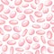 Seamless pattern with pink shiny ovals, vector