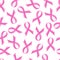 seamless pattern of pink Support Ribbon