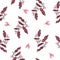 Seamless pattern with pink vibes floral and butterfly