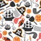 Seamless pattern with pirate elements