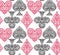 Seamless pattern with playing card suits