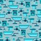 Seamless pattern with plumbing equipment