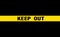 Seamless pattern police yellow stripes keep out, with a suspicion of danger. Background police tape, infinite ribbon. Caution text