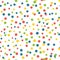 Seamless pattern with polka dots, multi-colored confetti. Simple decor for textiles, wrapping paper, covers