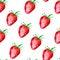 Seamless pattern with polygonal strawberries