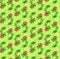 Seamless pattern with pomegranate flower branch