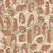 Seamless pattern with Prairie Dogs Cynomys gunnisoni in different poses