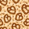 Seamless pattern with pretzels