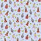 Seamless pattern with princess, queen, king and knight