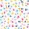 Seamless Pattern. Print of Kids Hands.