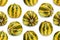 Seamless pattern of pumpkins. Yellow-green pumpkins. Autumn background. Halloween.