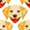 Seamless pattern with puppy