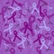 Seamless pattern purple ribbons for support pancreatic cancer cystic fibrosis epilepsy Alzheimerâ€™s Disease