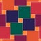 Seamless pattern. Pythagorean tiling. Squares tessellation. Repeated color checks ornament. Square, check shapes background.