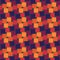 Seamless pattern. Pythagorean tiling. Squares tessellation. Repeated color checks ornament. Square, check shapes background.