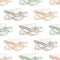 Seamless pattern quesadilla scetch