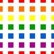 Seamless pattern of rainbow squares on white background